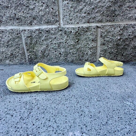 BIRKENSTOCK Rio Sandals Girls 12 30 Yellow EVA Waterproof Toddler Shoes Lemon - Picture 3 of 11
